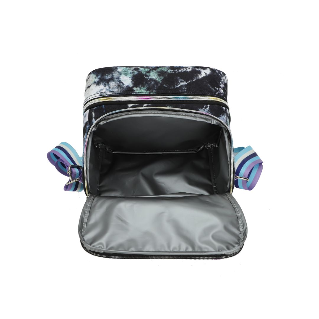 Inky Black Tie Dye Lunch Bag