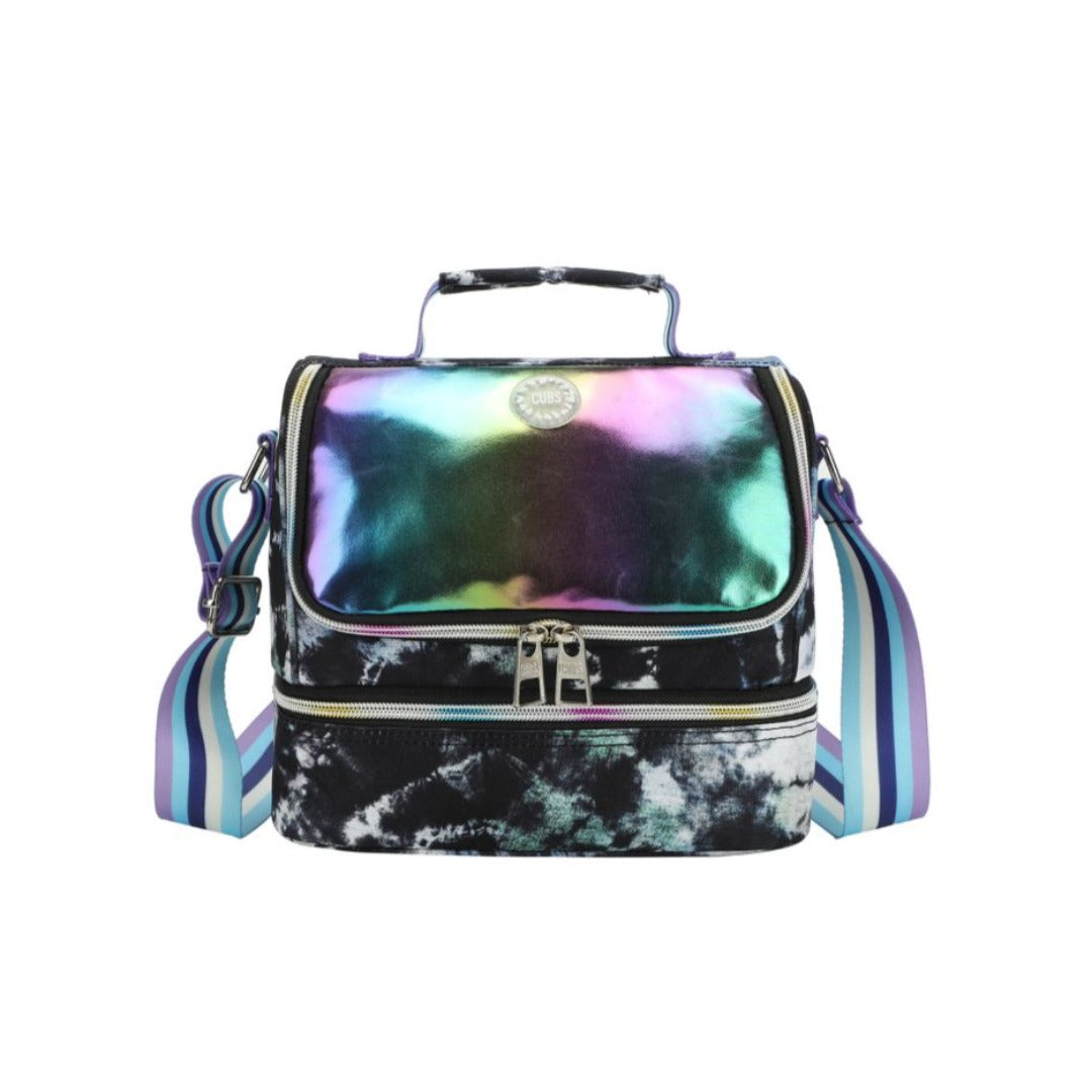 Inky Black Tie Dye Lunch Bag