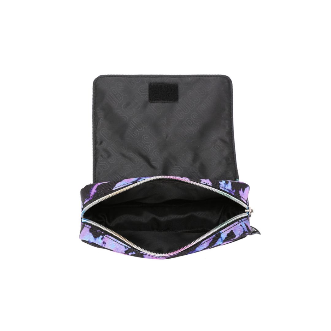 Neon Black Purple Tie dye Pencil Case