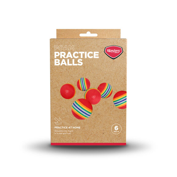 Masters Striped Foam Practice Balls 6Pk