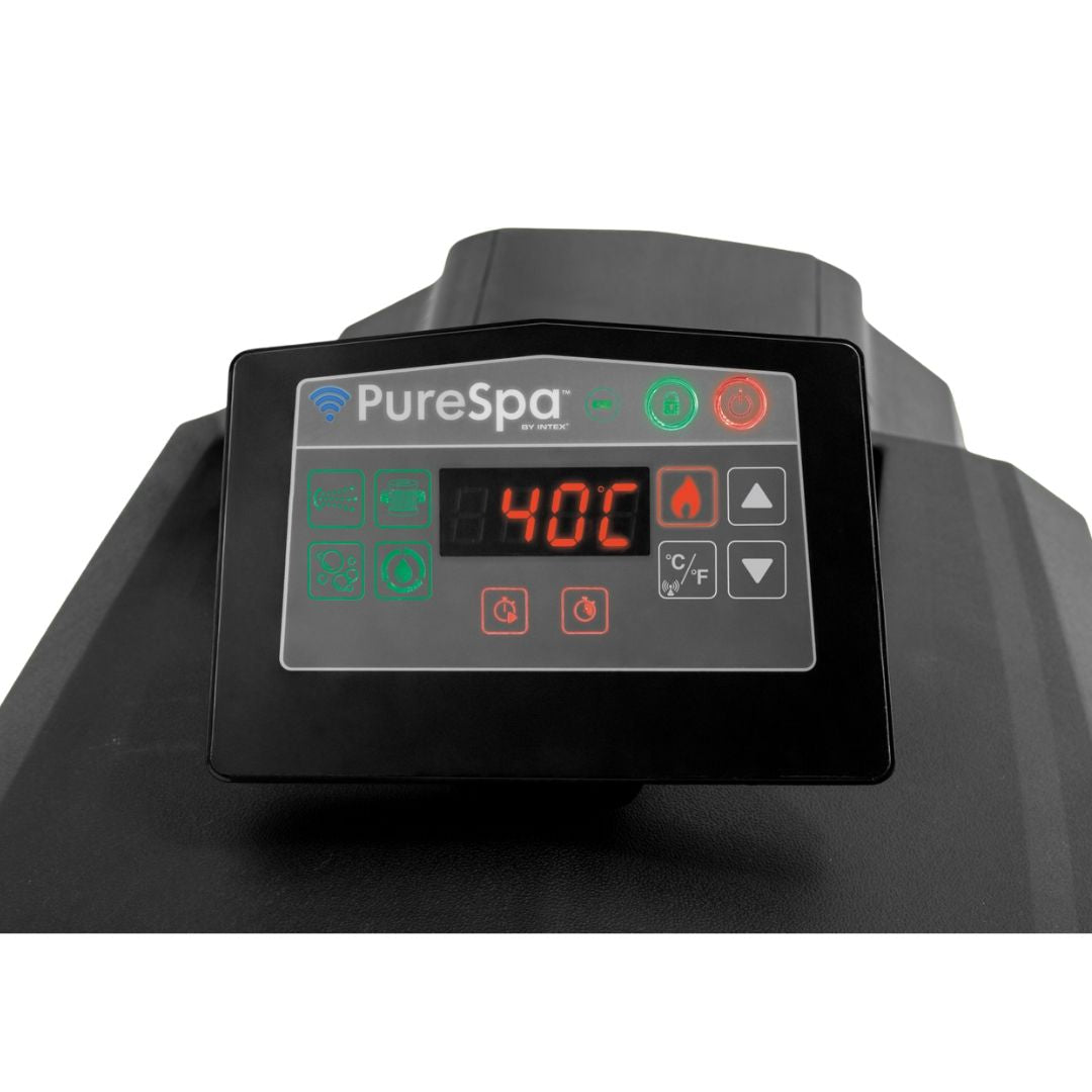 4-Person Onyx Black Octagon Combo Spa Set
