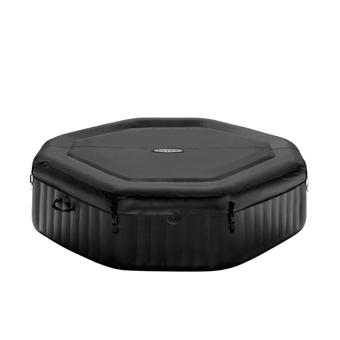 6-Person Onyx Black Octagon Combo Spa Set