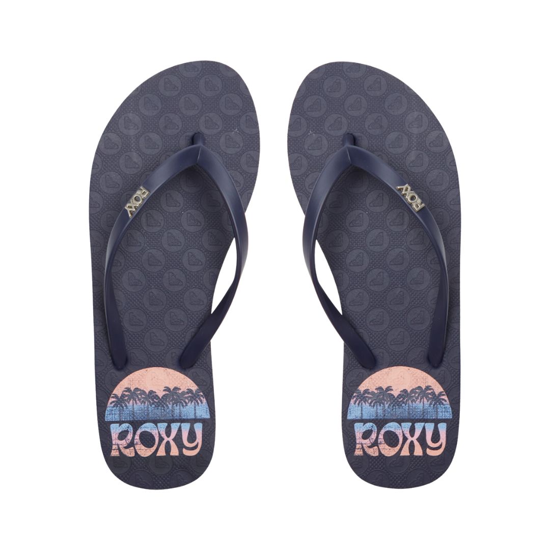 Shop Roxy Viva Stamp II Thongs In Black/gold - Fast Shipping & Easy Shop Roxy Viva Stamp II Thongs In Black/gold - Fast Shipping & Easy
