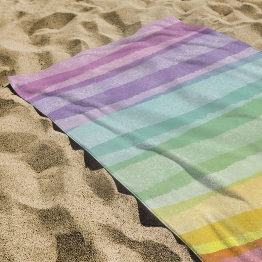 Printed Terry Microfiber Beach Towel