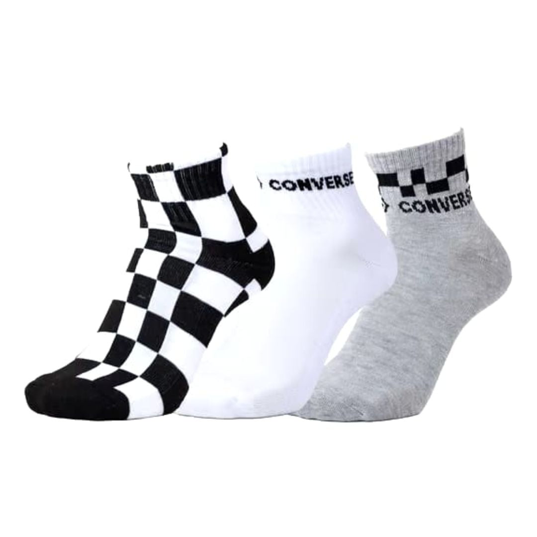 3-Pack Converse Checked Skewed Socks