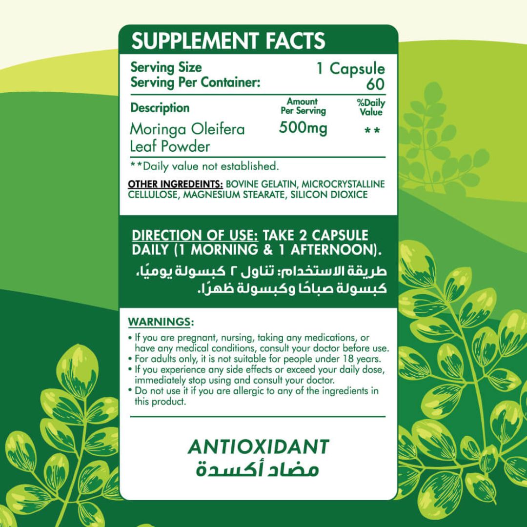 Moringa Oleifera - 60 Serv. - 60 Capsules
