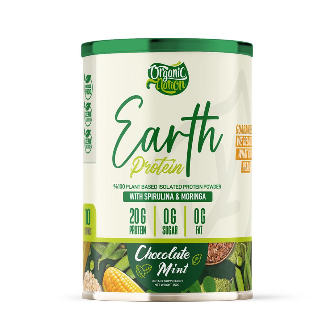 Organic Nation Earth Protein-10Serv.-350G.-Chocolate Mint