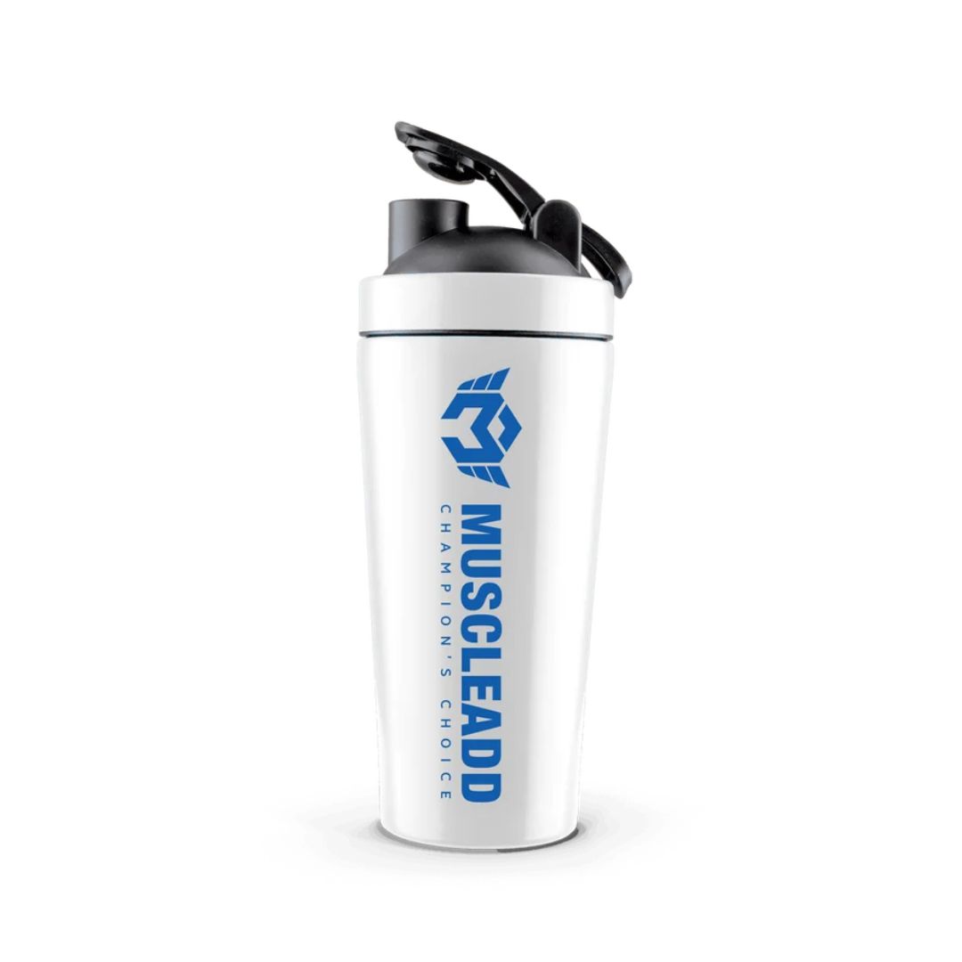 Stainless Steel Shaker - White Matte/Blue - 900ml