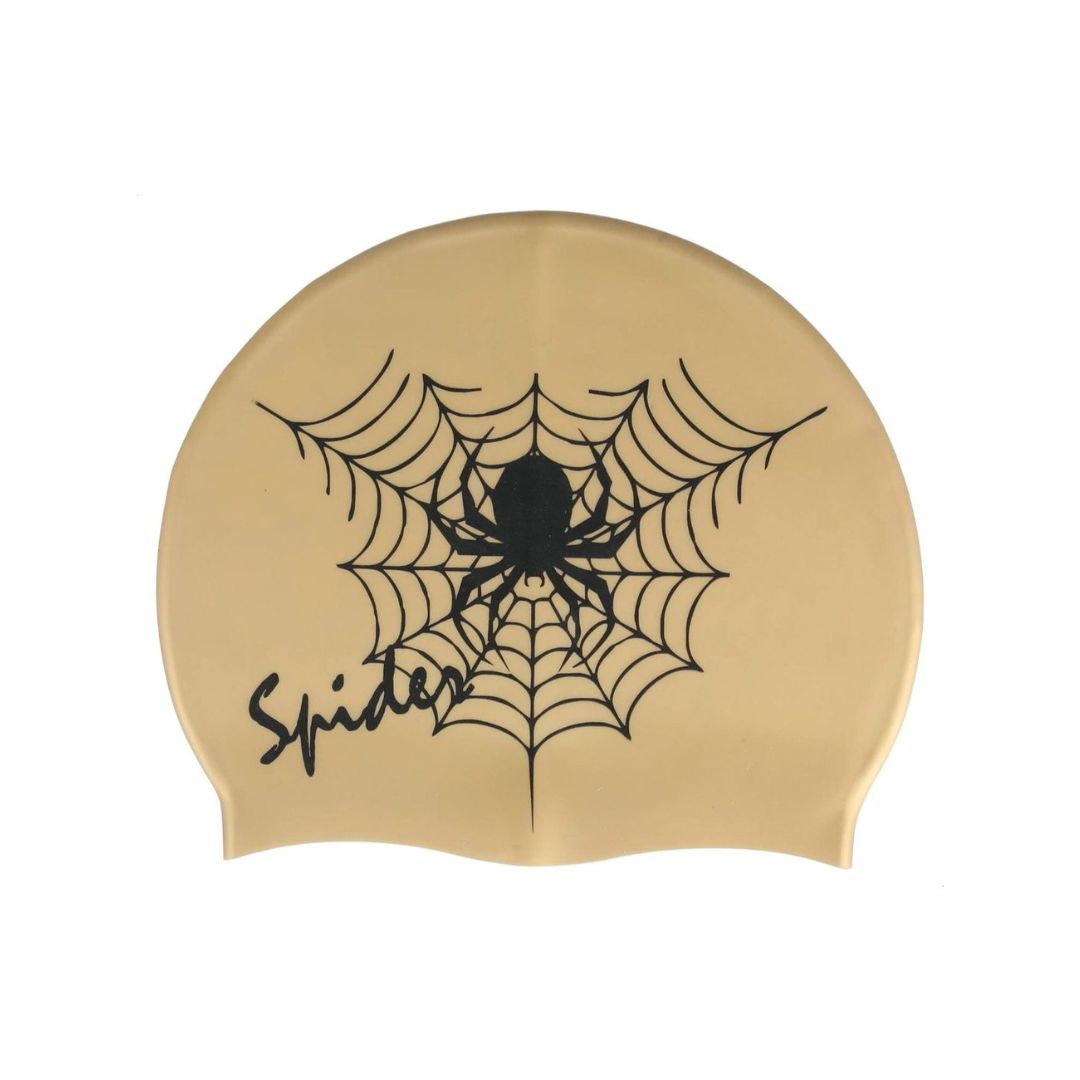 Silicone Spider-Print Swimming Cap