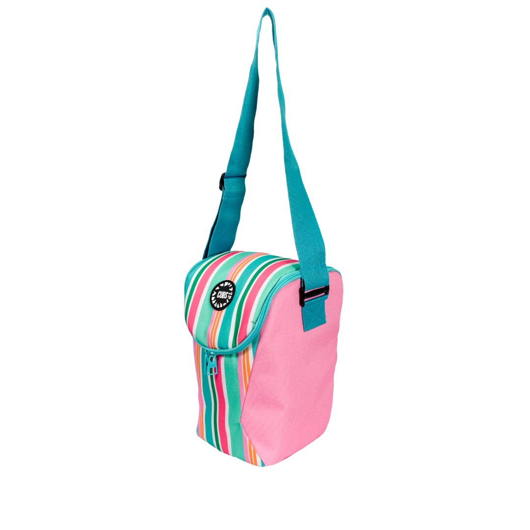 Pink Stripes cooler Bag