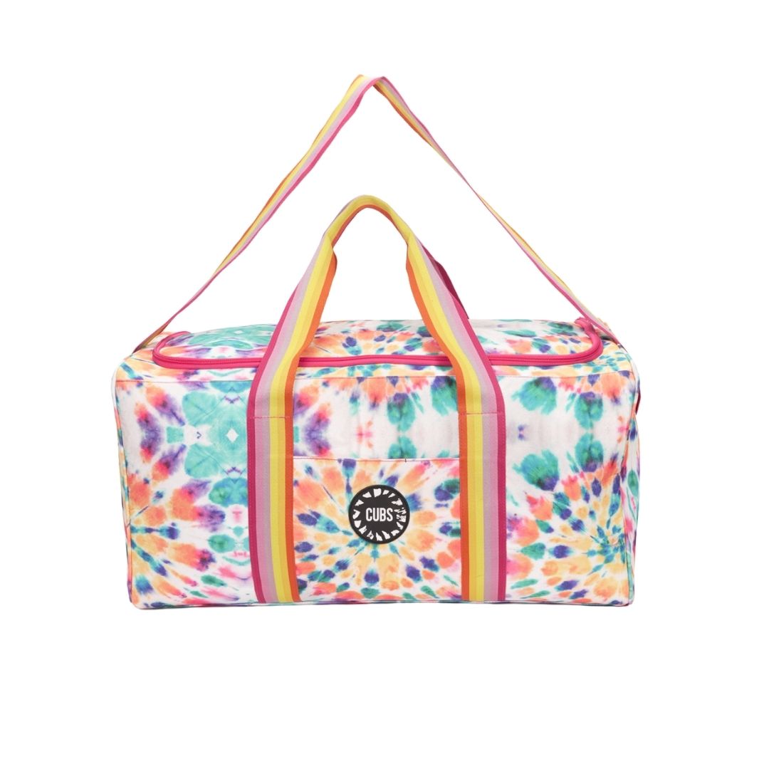 Fushia/Blue Tie Dyeduffle bag