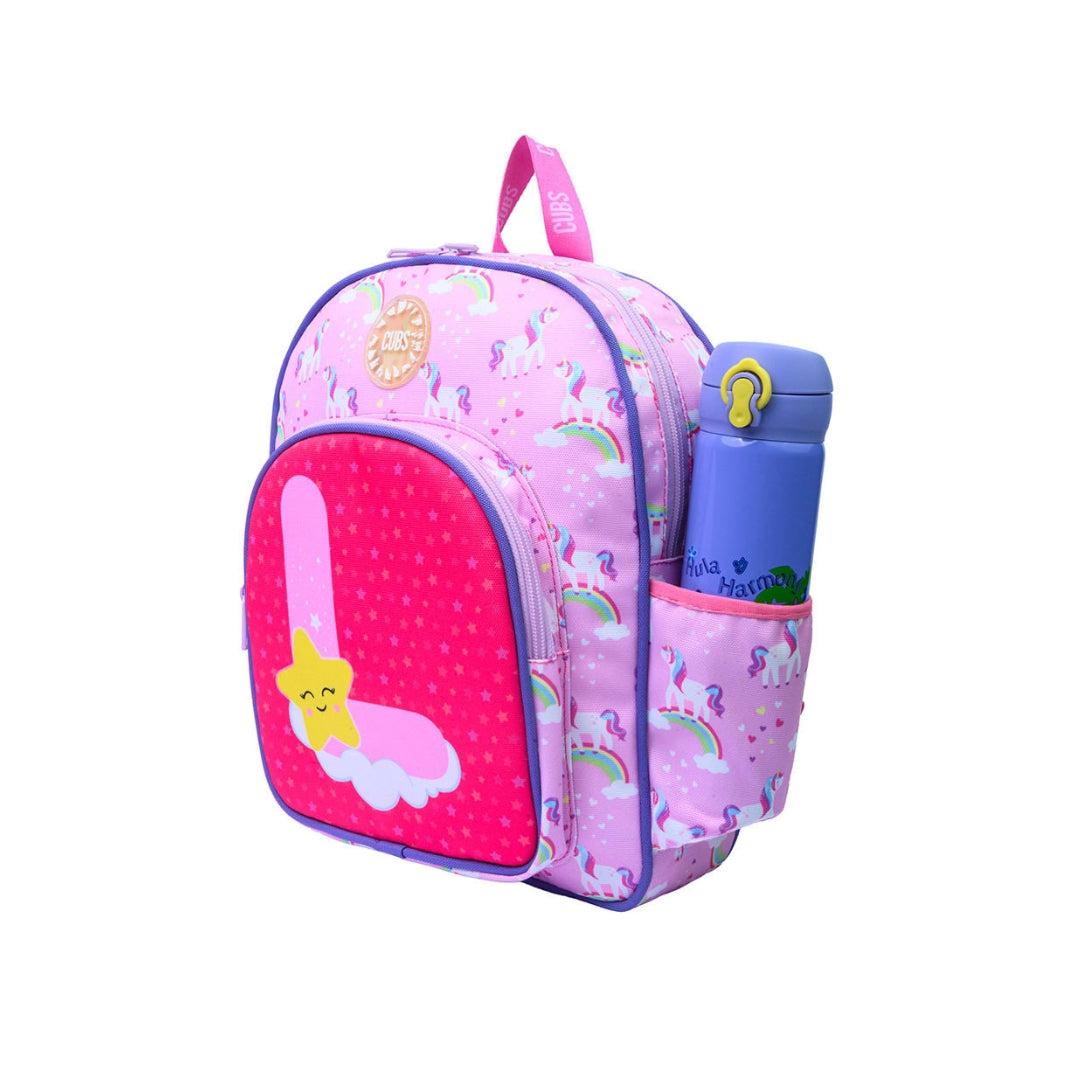 Pink Unicorn Letter L Nursery Backpack