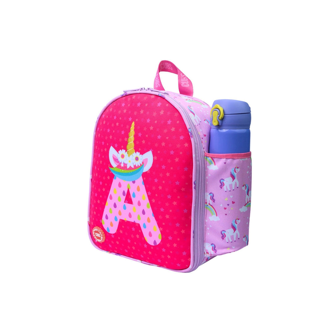 Pink Unicorn Letter A Lunch Backpack Nursery