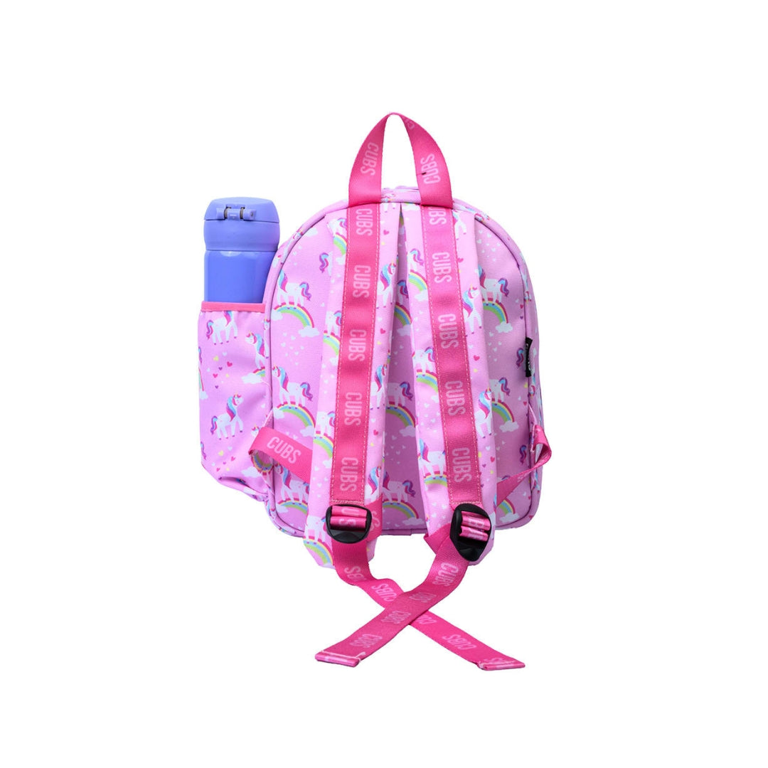 Pink Unicorn Letter F Nursery Lunch Backpack