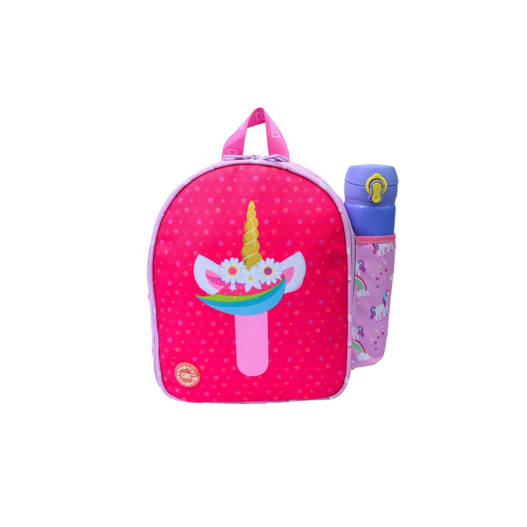 Pink Unicorn Letter I Nursery Lunch Backpack