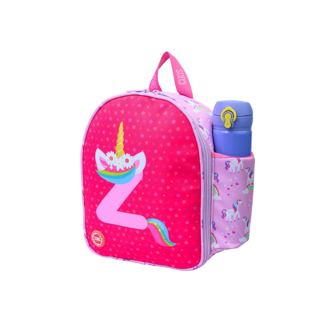 Pink Unicorn Letter Z Lunch Backpack Nursery