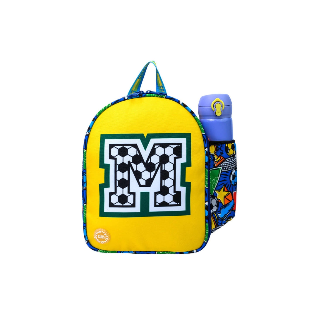 Football Fan Letter M Nursery Lunch Backpack