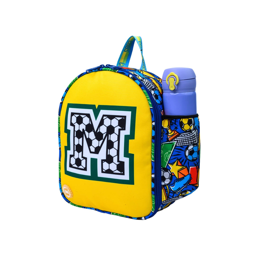 Football Fan Letter M Nursery Lunch Backpack