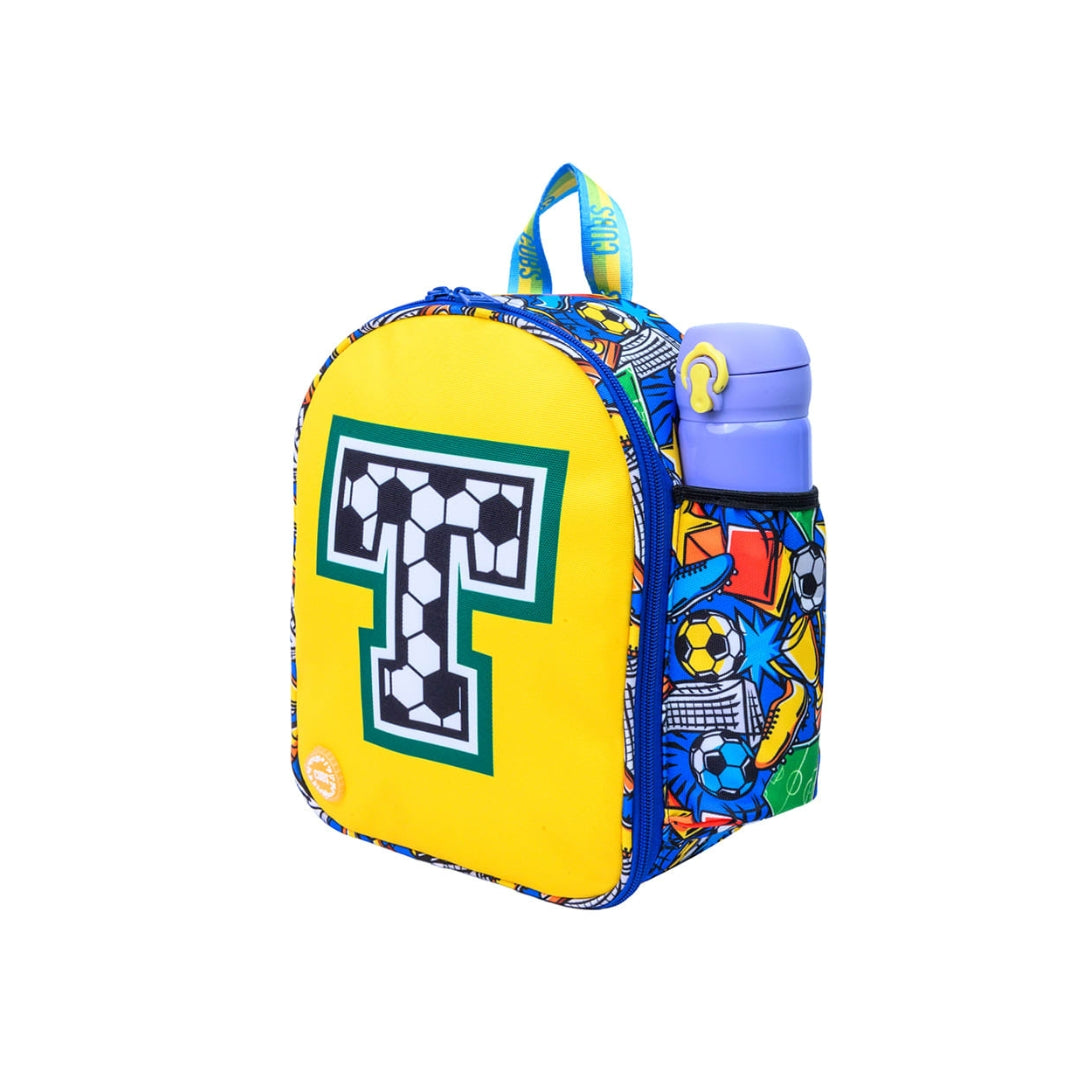 Football Fan Letter T Nursery Lunch Backpack