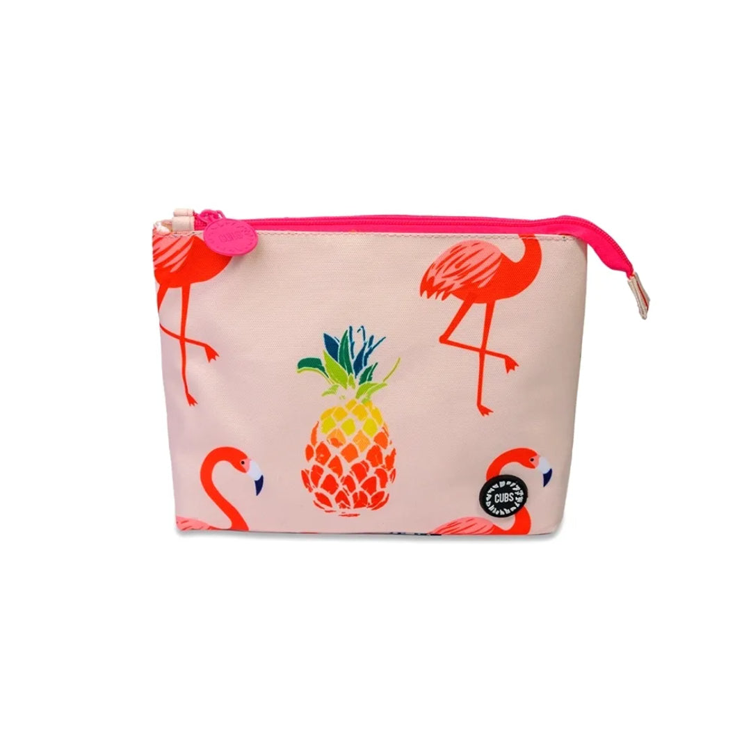 Peachy Flamingos Medium Pouch