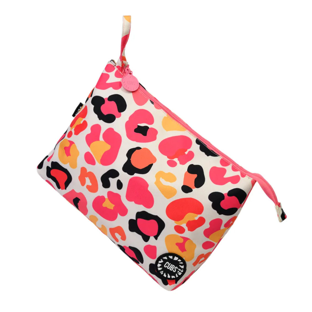 Pink Leopard Large Pouch