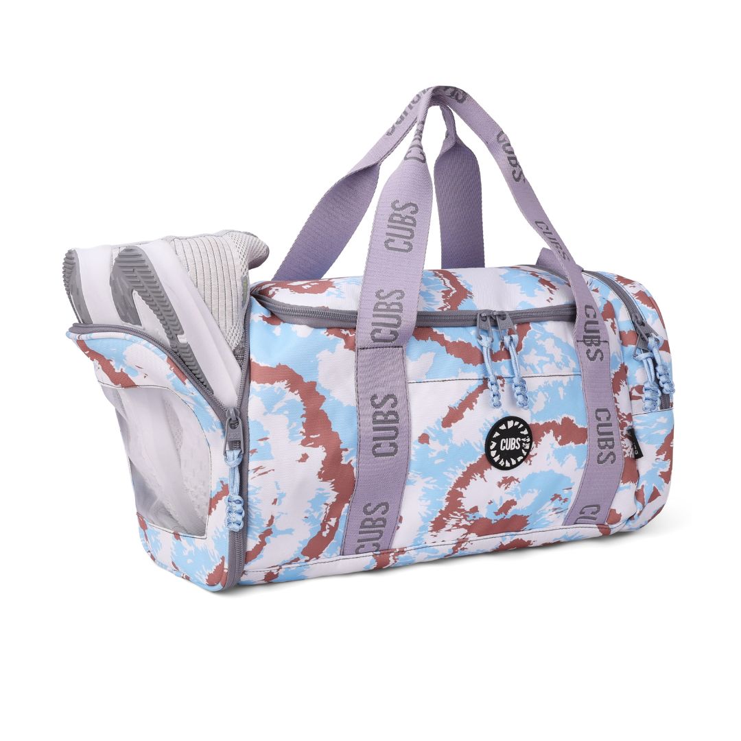 Baby Blue Tie Dye Large Duffle Two Pockets