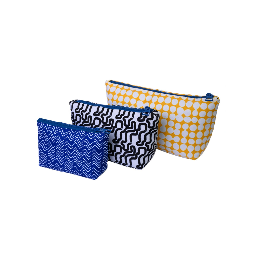 Blue Black and Yellow Box  Multiuse Make Up Set