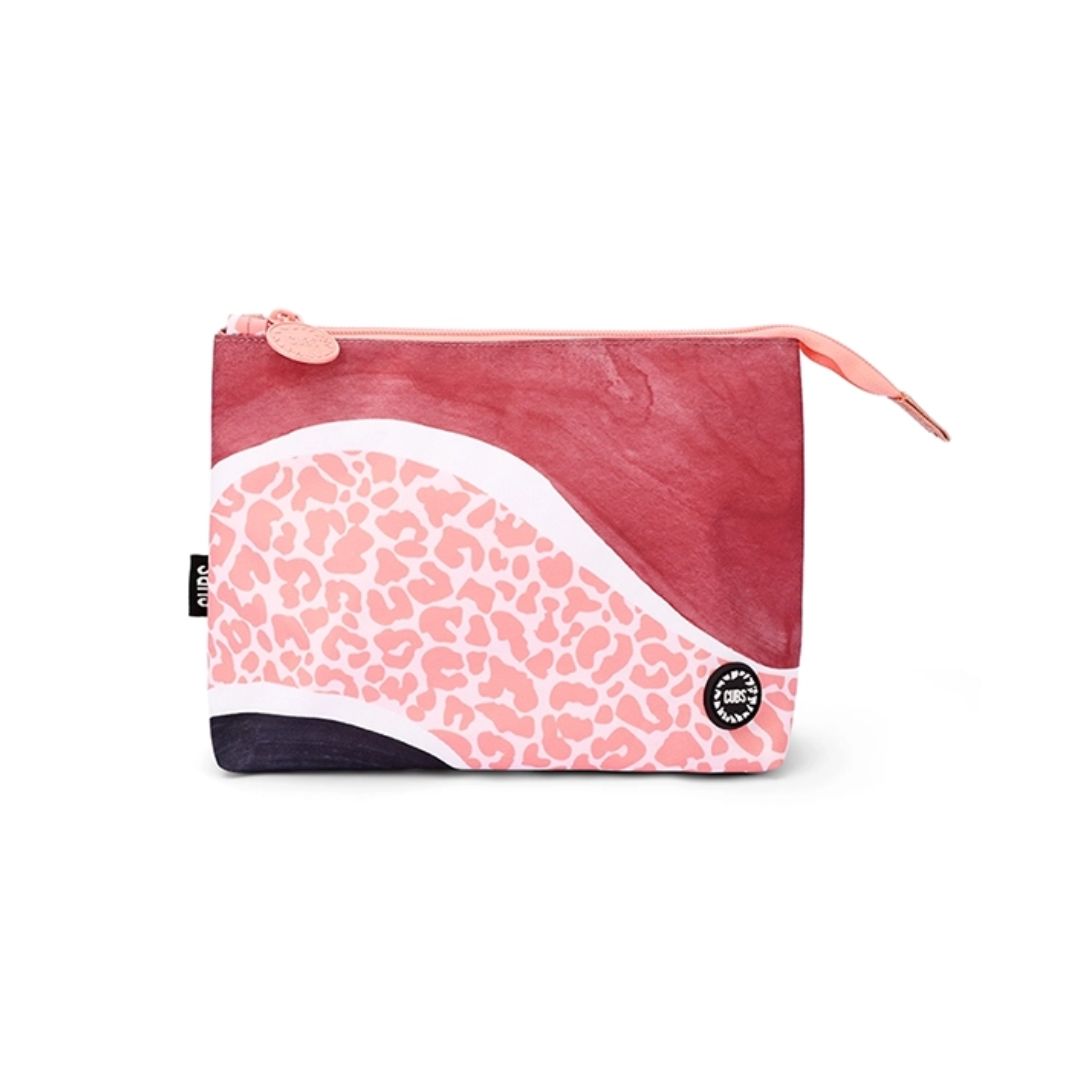Brown Waves Medium Pouch