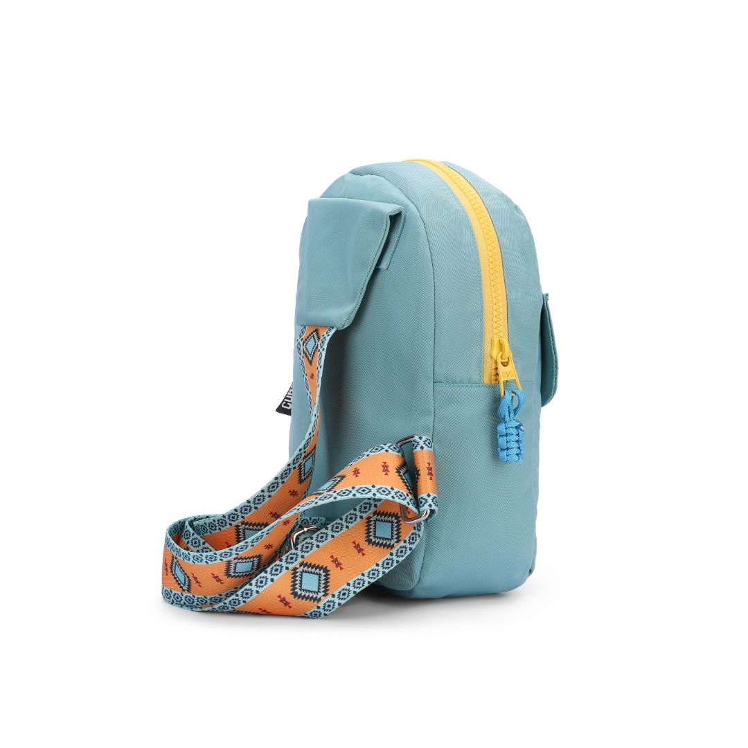 Front Locked Pocket Sling Bag