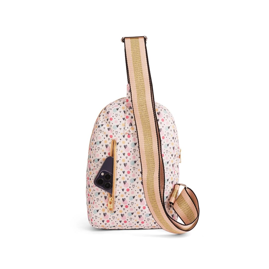 Front Zipper Sling Bag