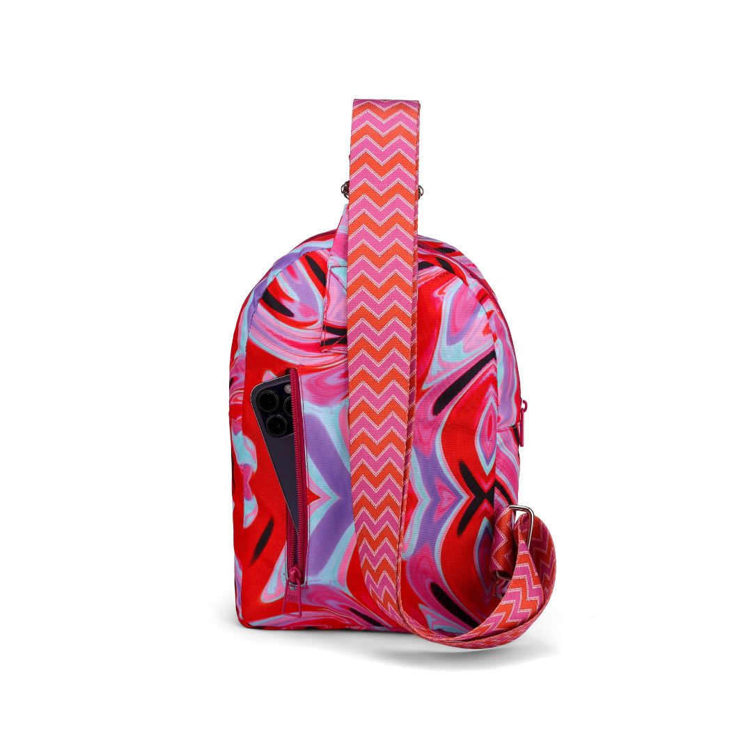 Front Zipper Sling Bag