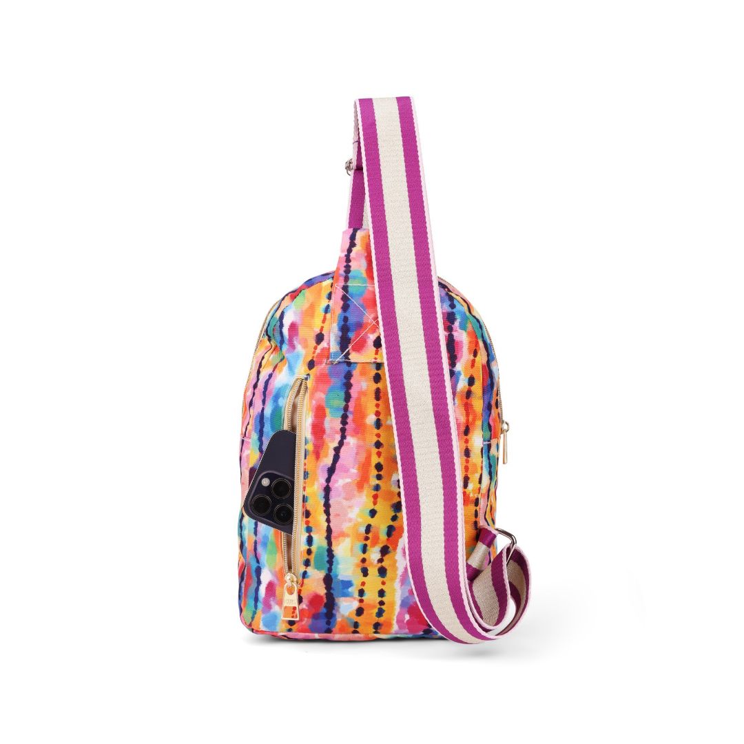 Front Zipper Sling Bag