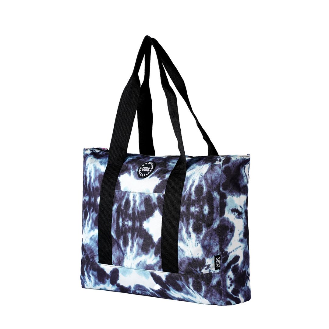 Black And White Tie Dye & Boho Tote Bag