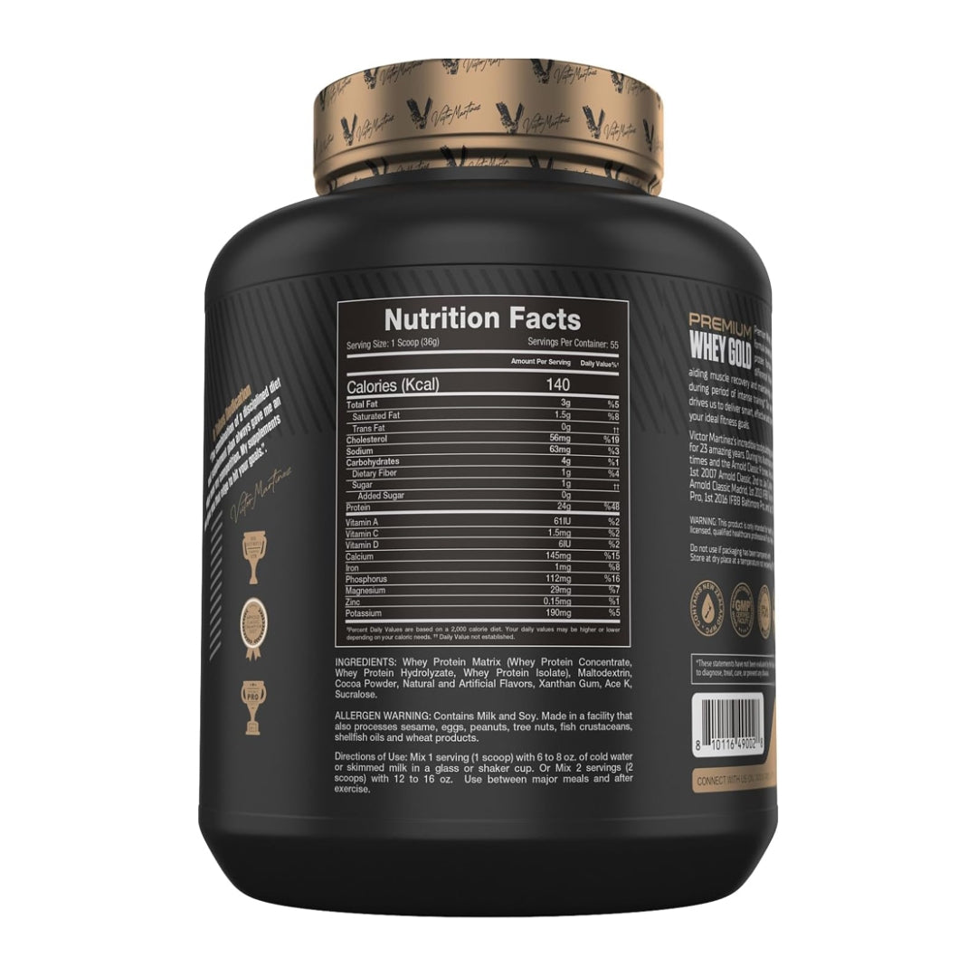 Victor Martinez Premium Whey Gold Whey Protein Blend 55Serv 2000G Chocolate