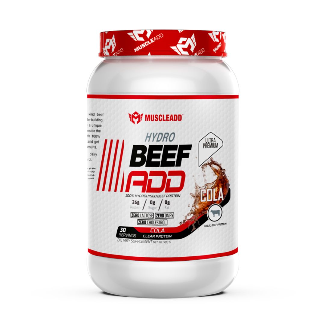 Muscle Add 100% Hydrolyzed Beef Protein-30Serv.-900G.-Cola