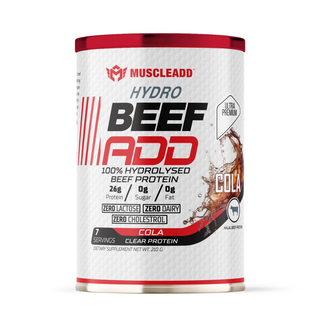 Muscle Add Hydro Beef Add 100% Hydrolyzed Beef Protein-7Serv.-210G.-Cola