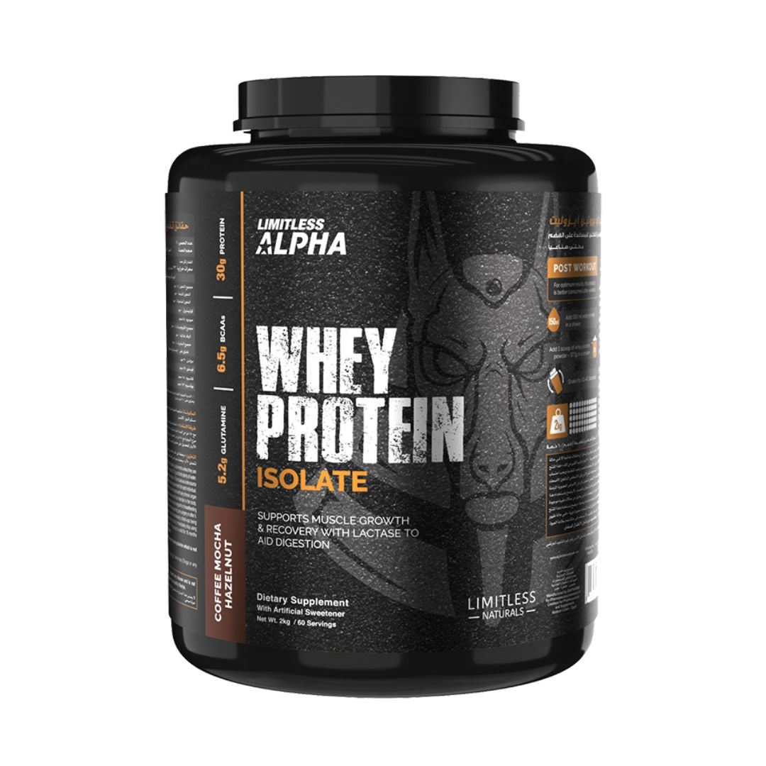 Limitless Alpha  Whey Protein Isolate 60 Scoops Mocca Hazelnuts (2Kg)