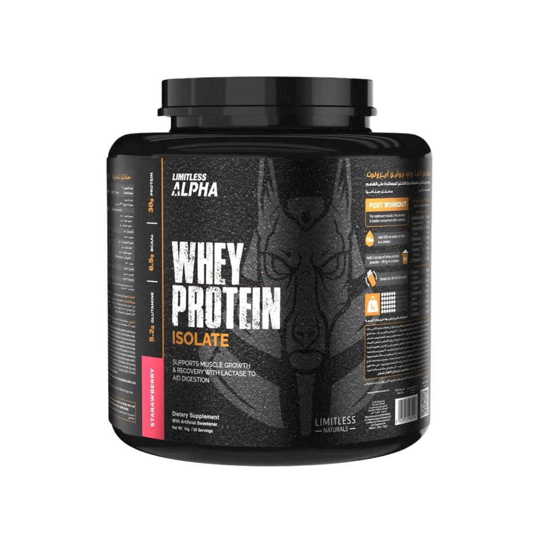 Limitless Alpha Whey Protein Isolate 60 Scoops Strawberry (2Kg)