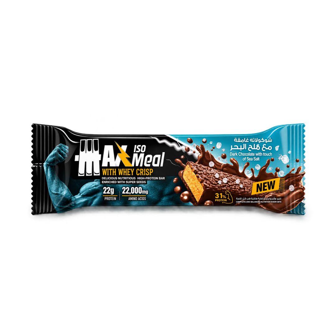 Max Iso Meal Protein Bar - Dark Chocolate With Touch Of Sea Salt - 70g