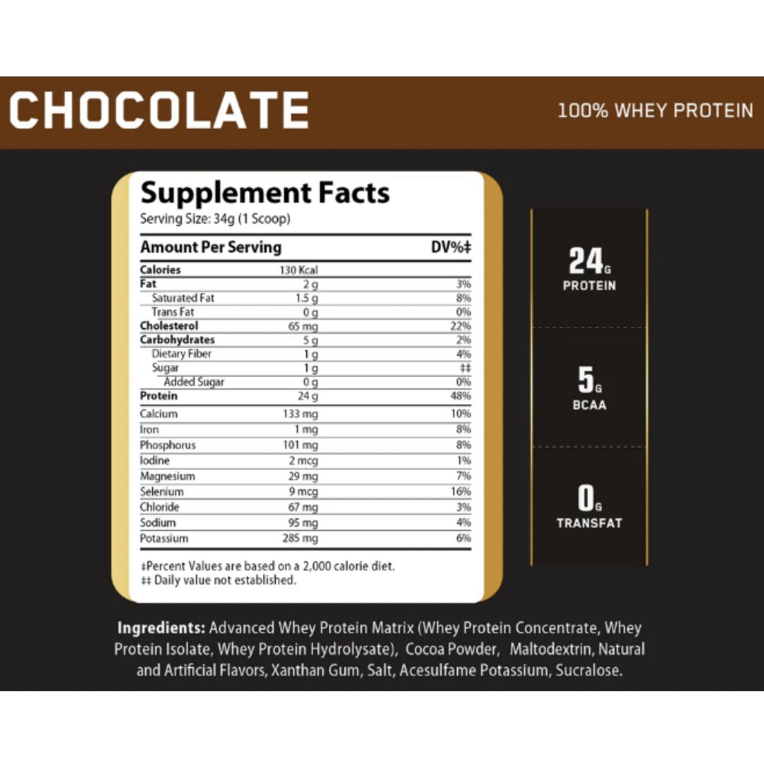 100% Whey protein 66 Serv - 2.267G - Chocolate