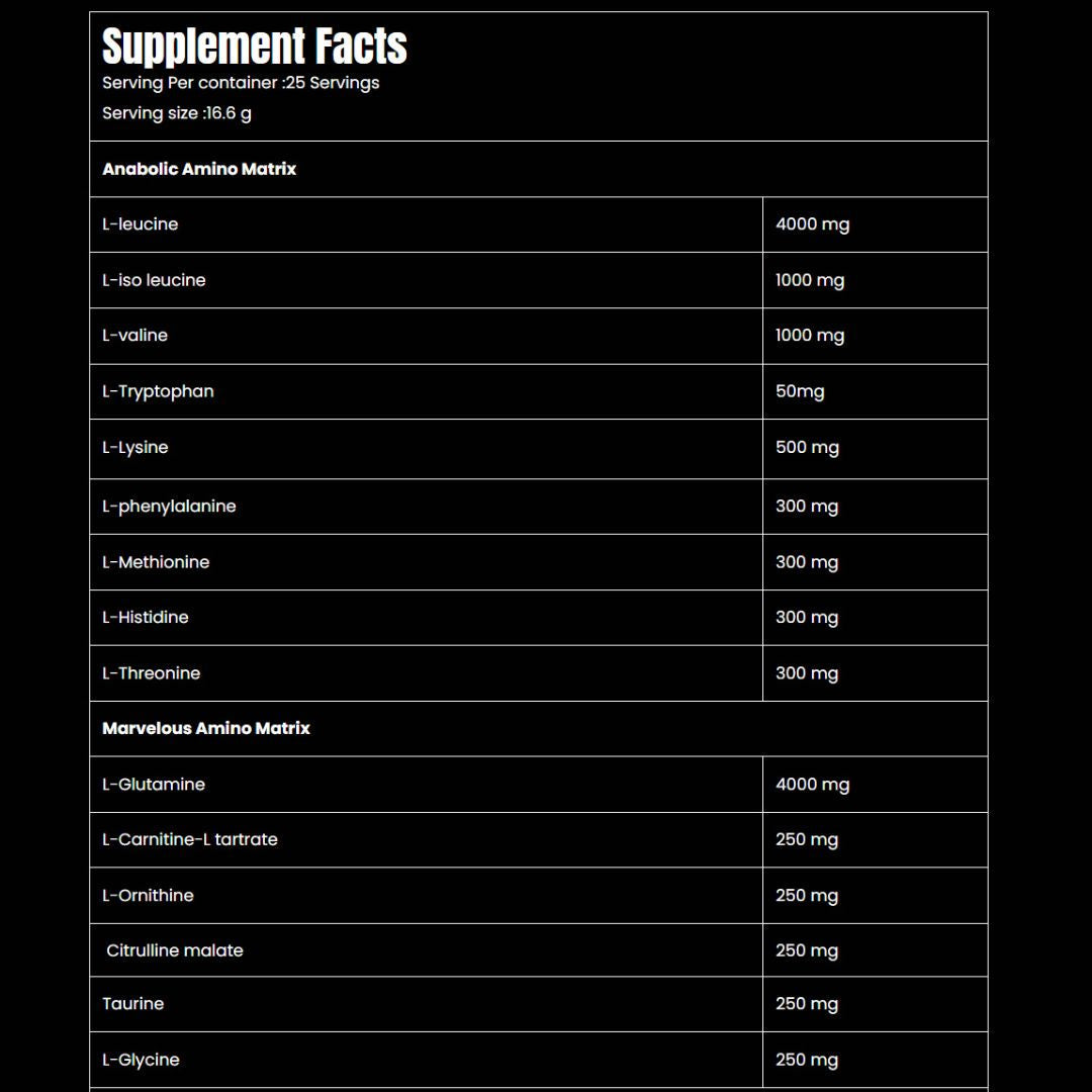 Maze Anabolic Amino Acid Formula 25 Serv 400G