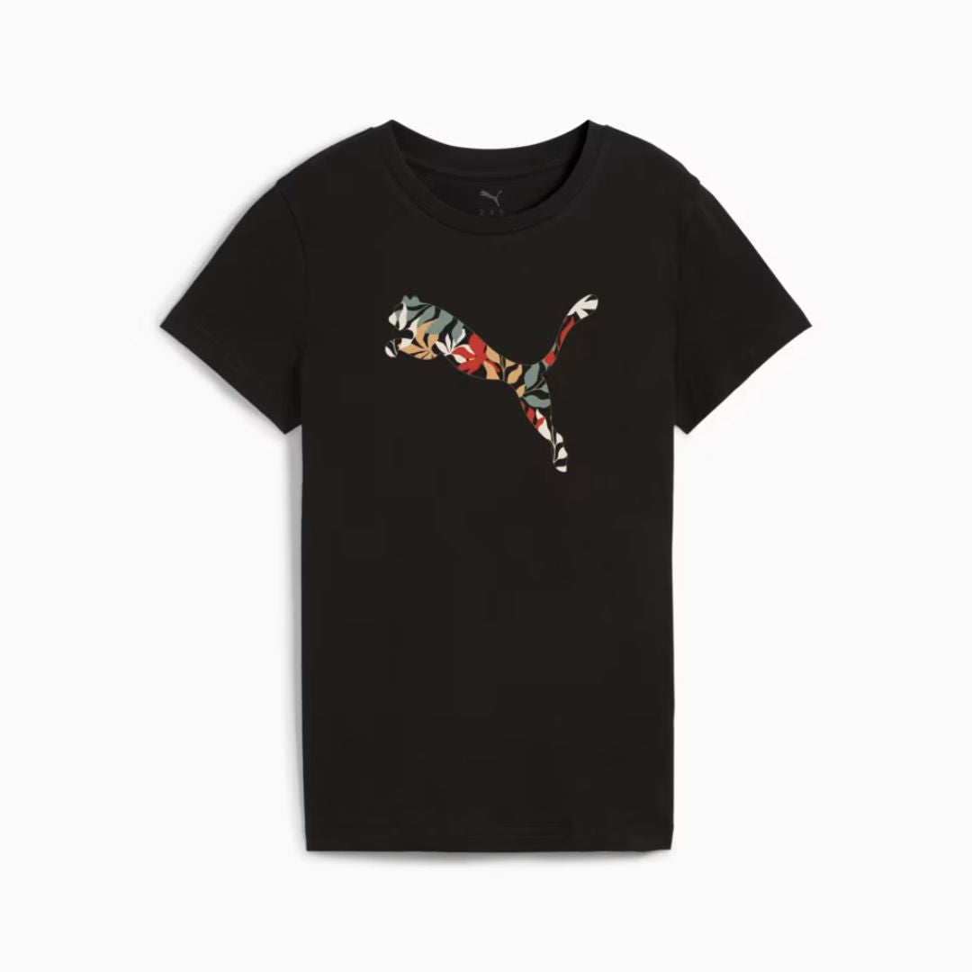 GRAPHICS Floral Cat Logo T-shirt