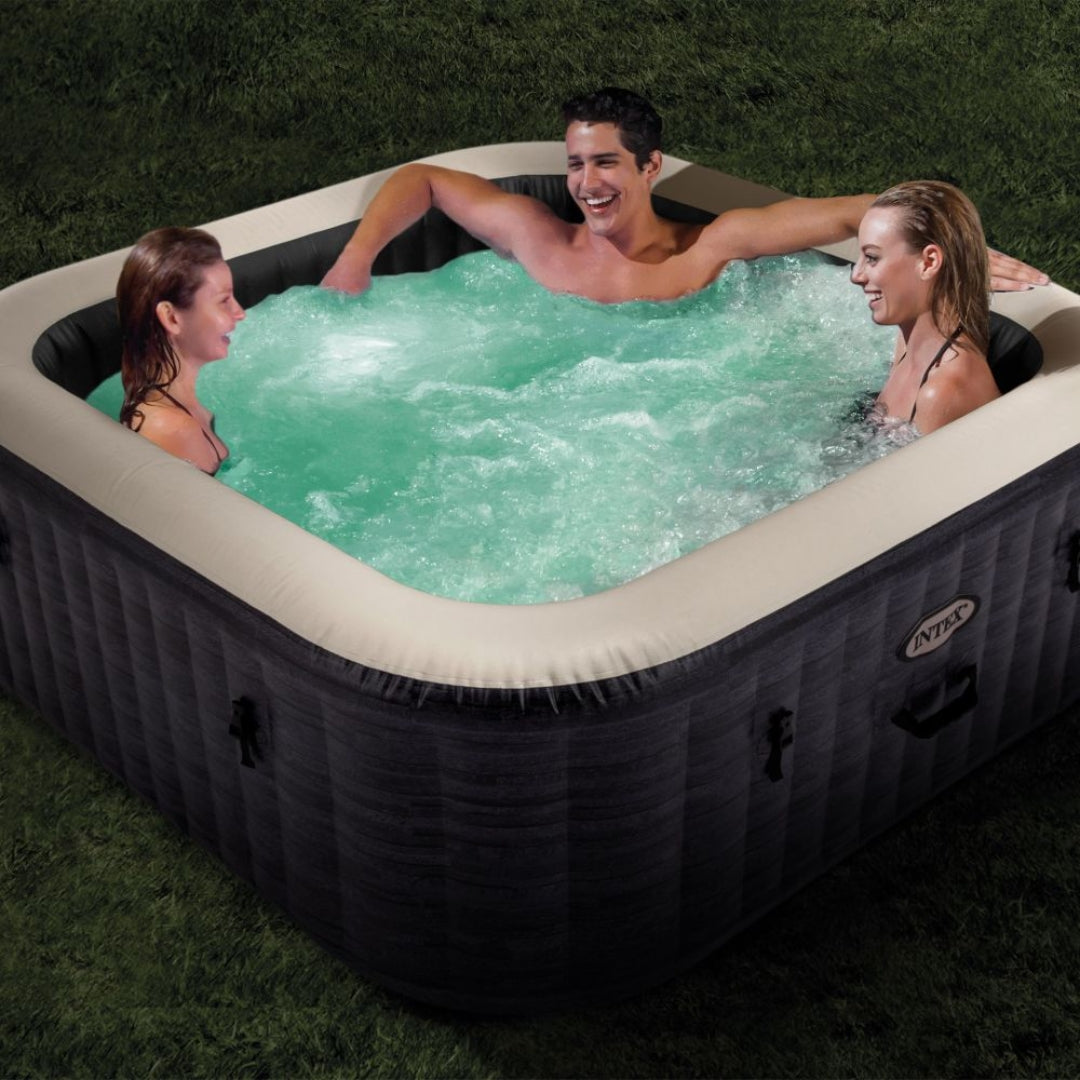 سبا فقاعات مربع فاخر PureSpa Greystone لعدد 4 أشخاص