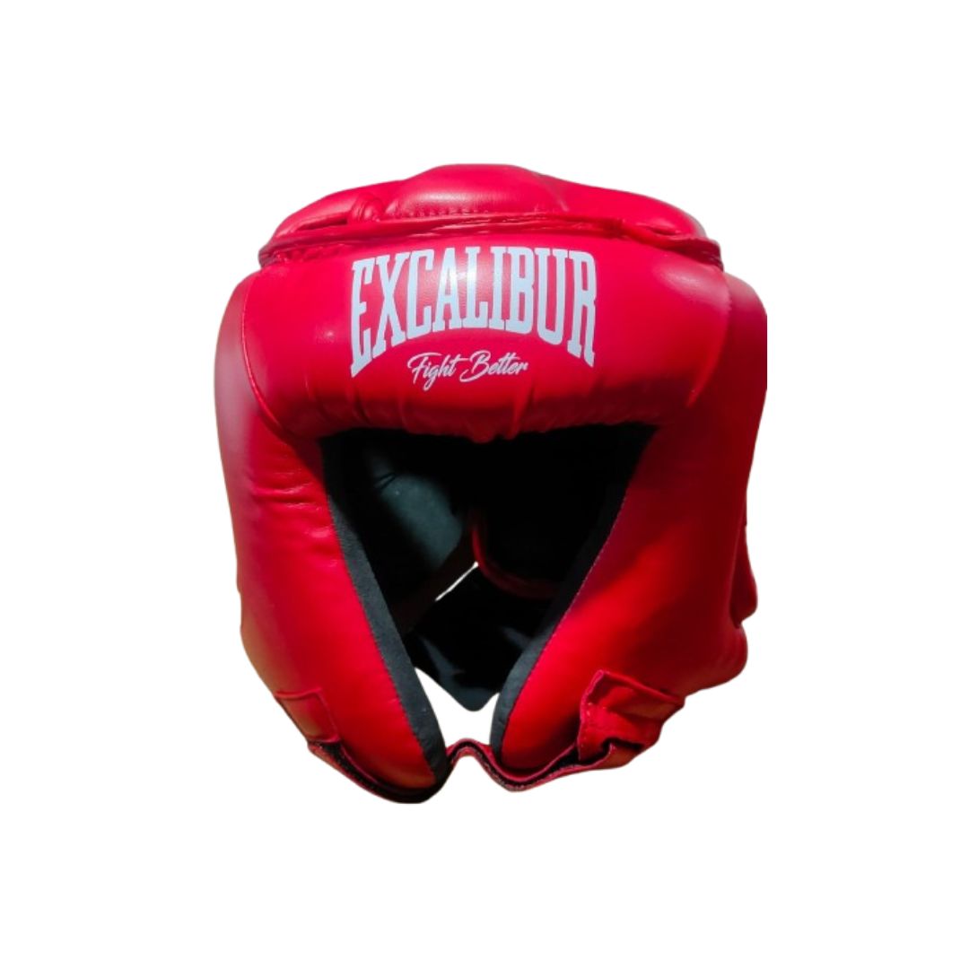 Excalibur Competition head guard Red PU/Amara with Injection Mold