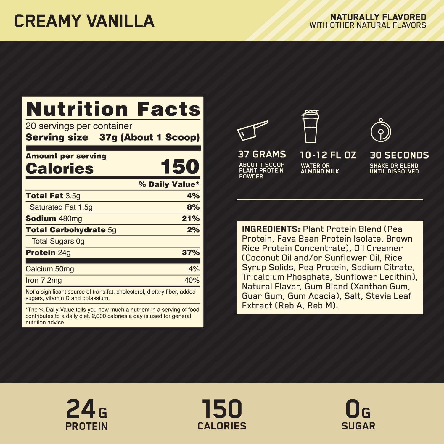 Plant Gf Vanilla 1.63Lb Plant- Based Protein