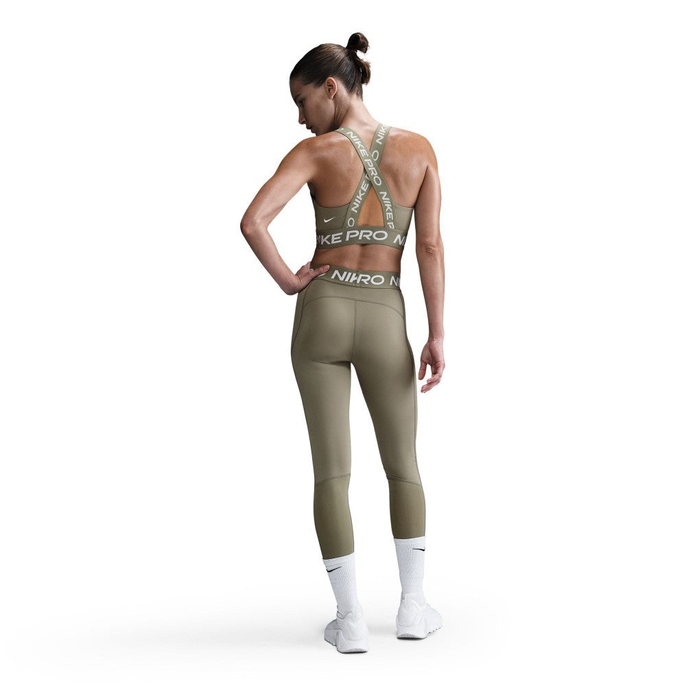 365 Nike Pro Mid-Rise Mesh-Paneled Leggings