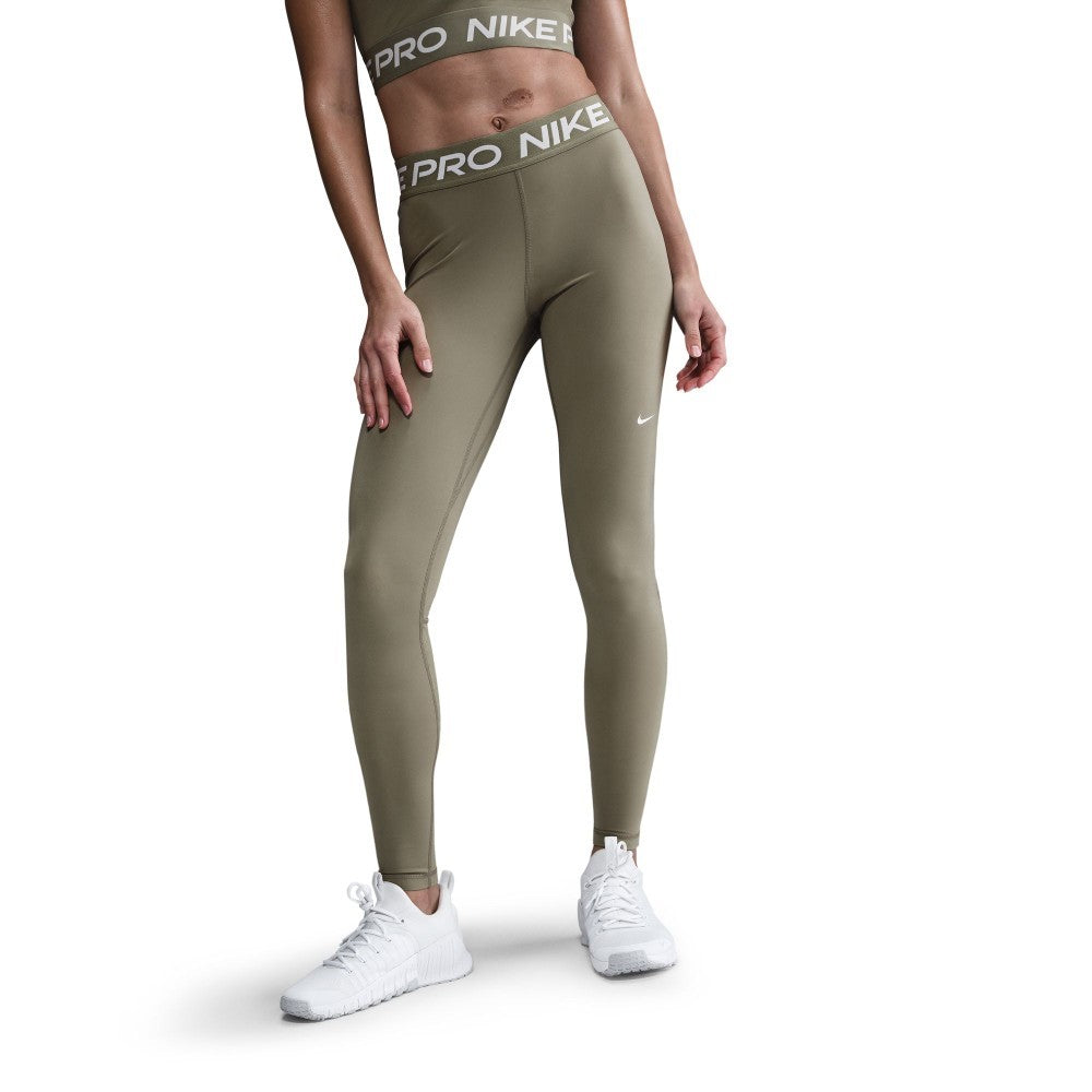 365 Nike Pro Mid-Rise Mesh-Paneled Leggings