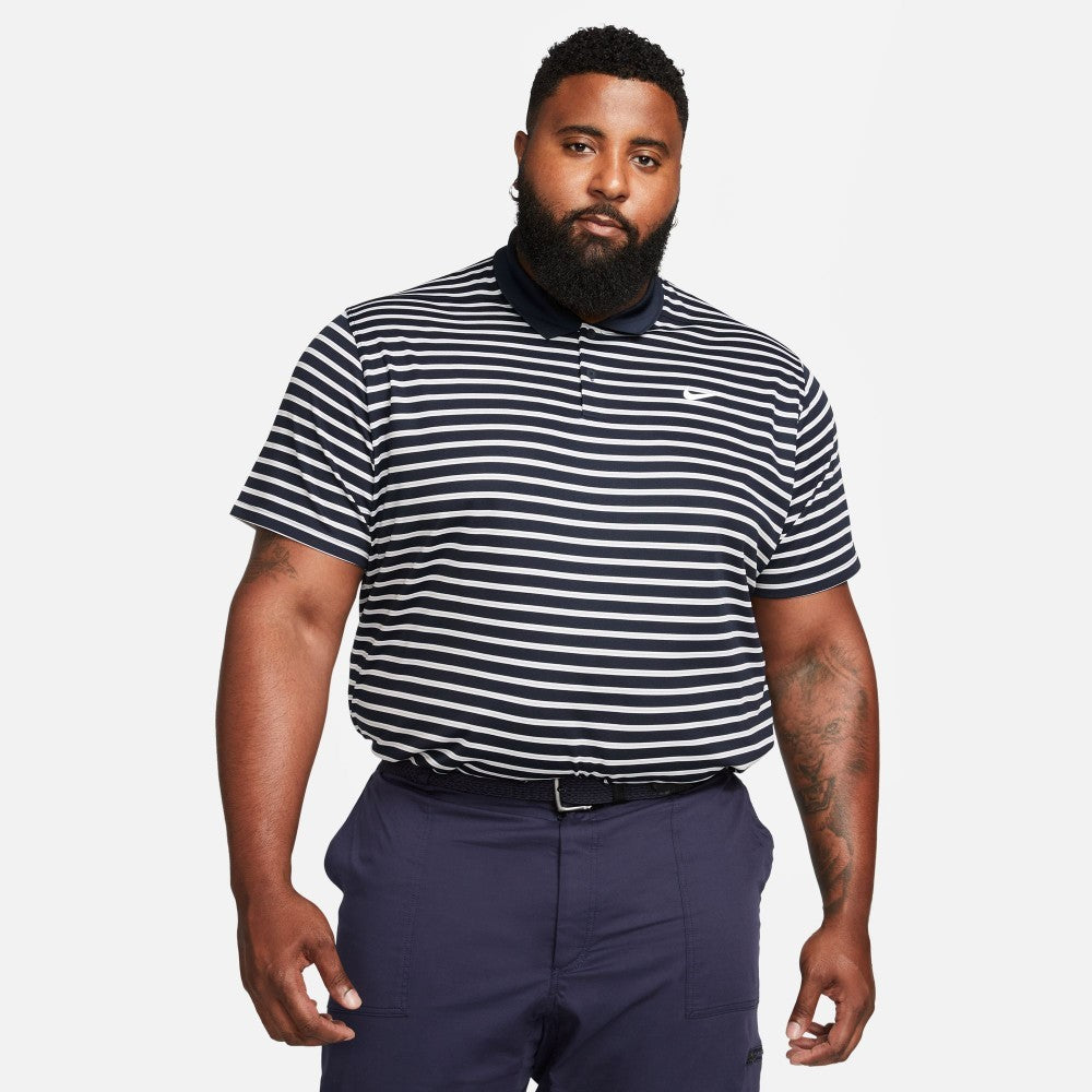 nike men's striped golf polo