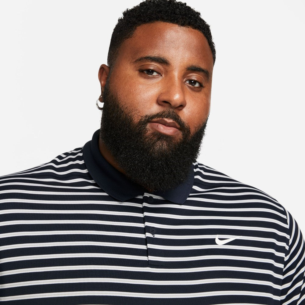 nike men's striped golf polo