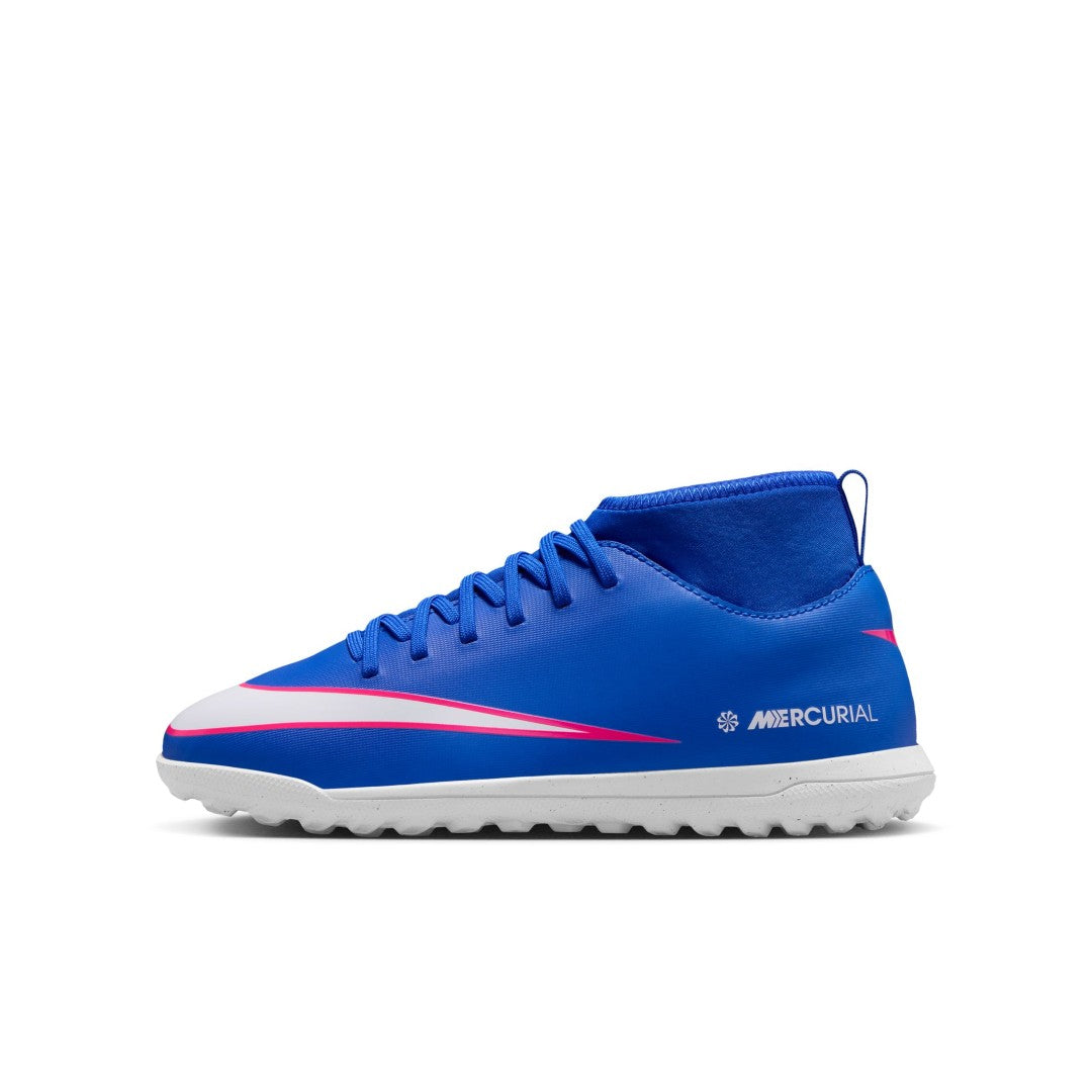 Jr. Mercurial Superfly 10 Club Turf High-Top Soccer Shoes
